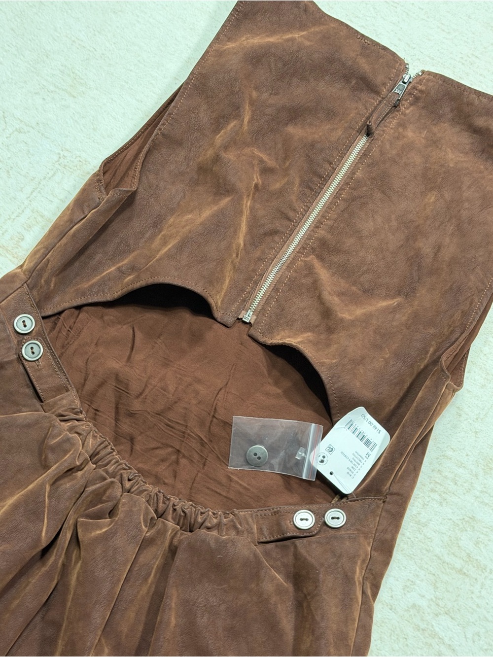 Free People Atlas Suede Mini Dress in Chicory Coffee - Picture 9 of 14